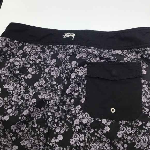 Stussy Other - Vintage stussy skate skateboard surf floral swim trunks shorts mens size 34